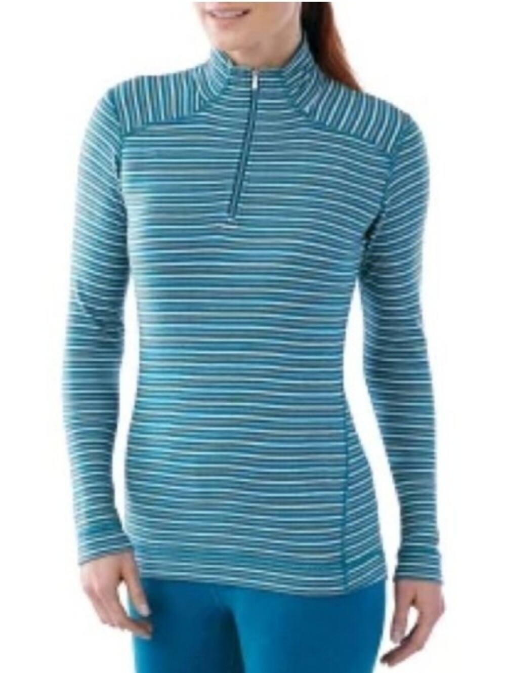 Smartwool striped 1/4 zip Womens Size Small